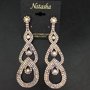 Elegant Iridescent Natasha Crystal Earrings